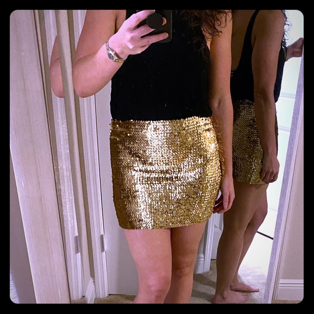 Sequin mini skirt